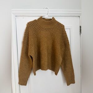 Eesome Tan Cowl Neck Sweater